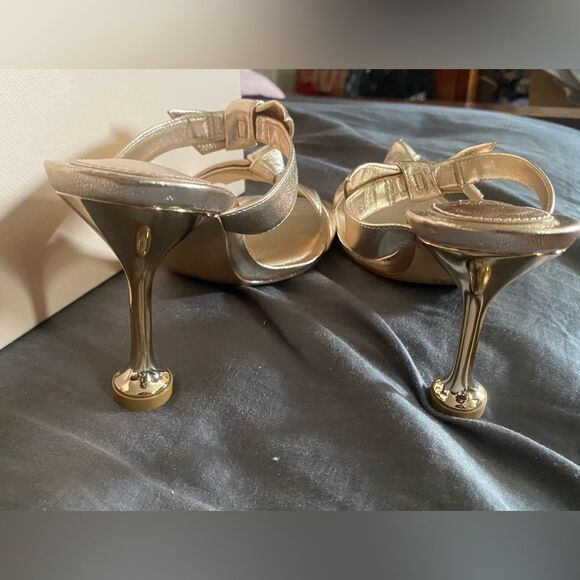 Alexandre Birman Gold High Heel Women Shoes - Picture 7 of 8